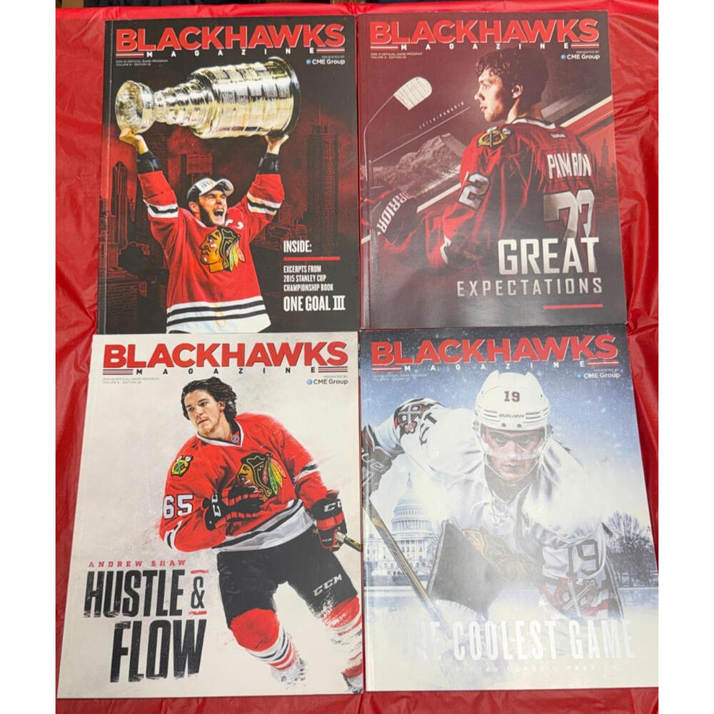 Chicago Blackhawks Magazine Lot of 4 Issues 2015-2016 NHL Hockey